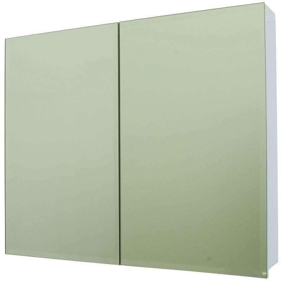 Castano Florence 900mm Mirrored Wall Cabinet White - Burdens Plumbing