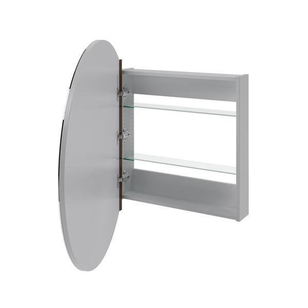 Cirque 900 Mirror 600 X 600 Cabinet White (Rifco P#:Cir900) - Burdens Plumbing