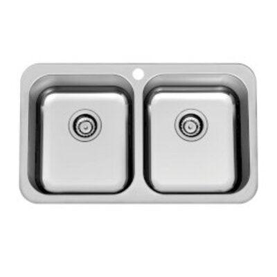 Clark Polar Double Bowl 1Th Overmount S/Steel Sink - Burdens Plumbing
