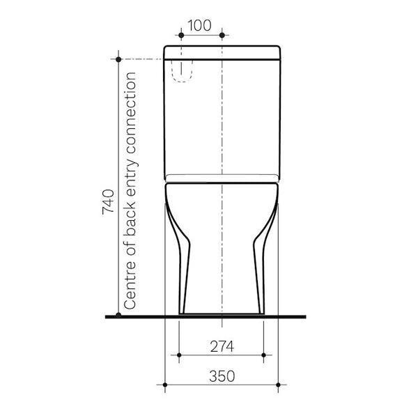 Clark Round Back To Wall Toilet Suite - Burdens Plumbing