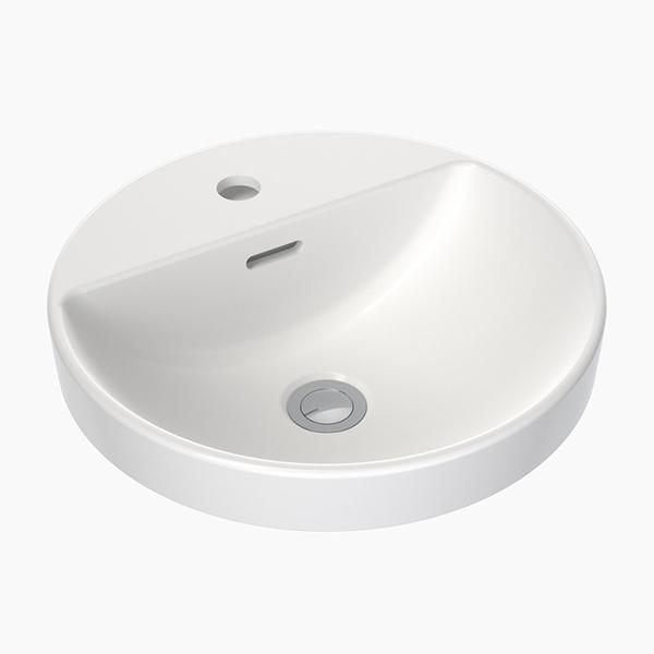 Clark Round Inset Basin With Tap Landing 400mm - Burdens Plumbing