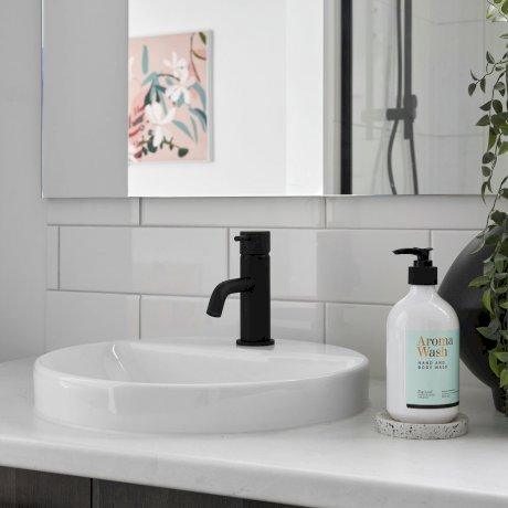 Clark Round Inset Basin With Tap Landing 400mm - Burdens Plumbing