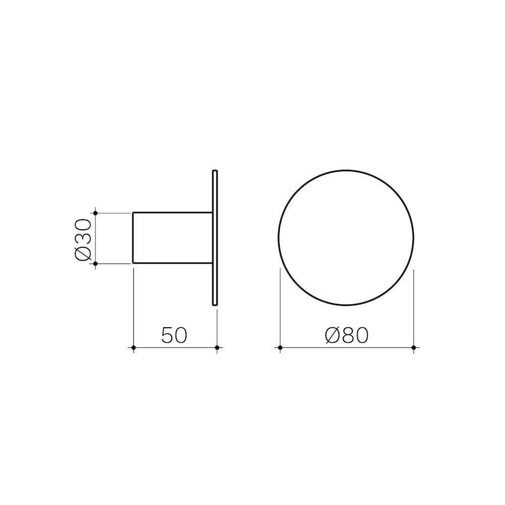 Clark Round Wall Hook - Chrome - Burdens Plumbing