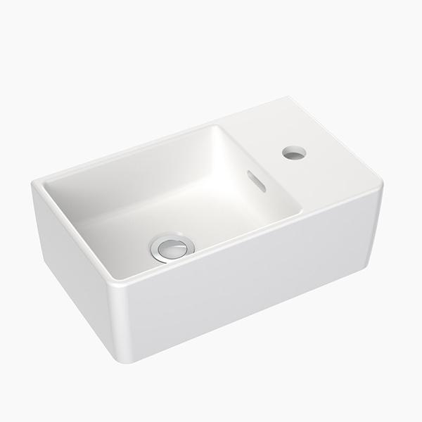 Clark Square Hand Wall Basin One Taphole - Burdens Plumbing