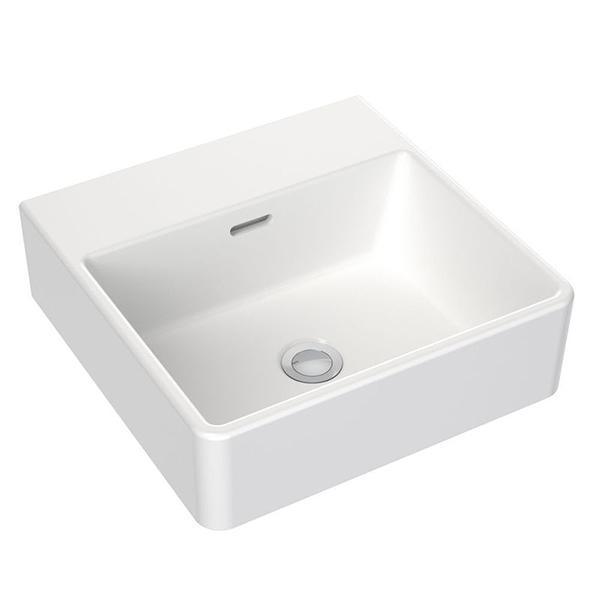 Clark Square Wall Basin 400mm No Tapholes - Burdens Plumbing