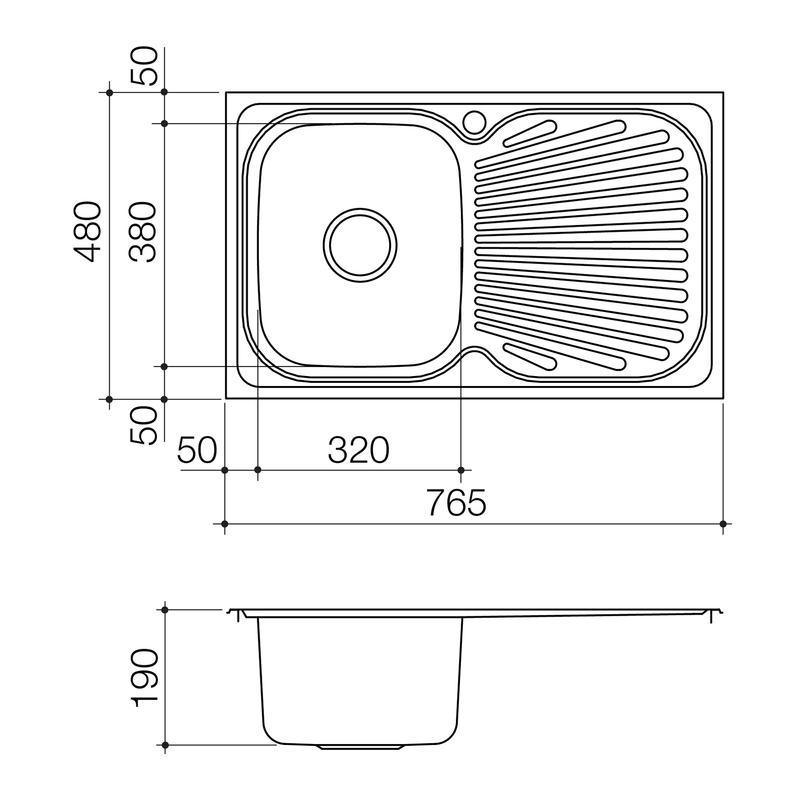 Clark Vital Single End Bowl Kitchen Sink - Burdens Plumbing