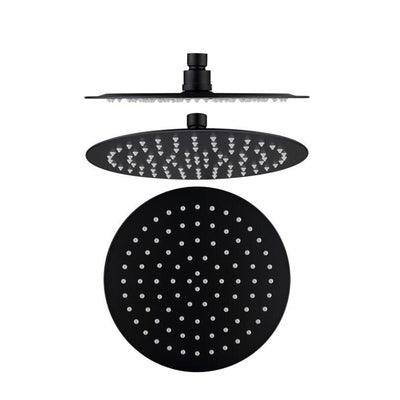 Collis Ino Round Ss Shower Head 250mm Matte Black Iw-Sus5500-10Mb - Burdens Plumbing