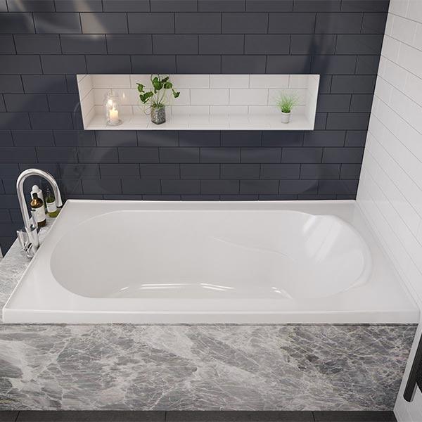 Decina Bambino Bath 1650 X 720 X 390 White - Burdens Plumbing