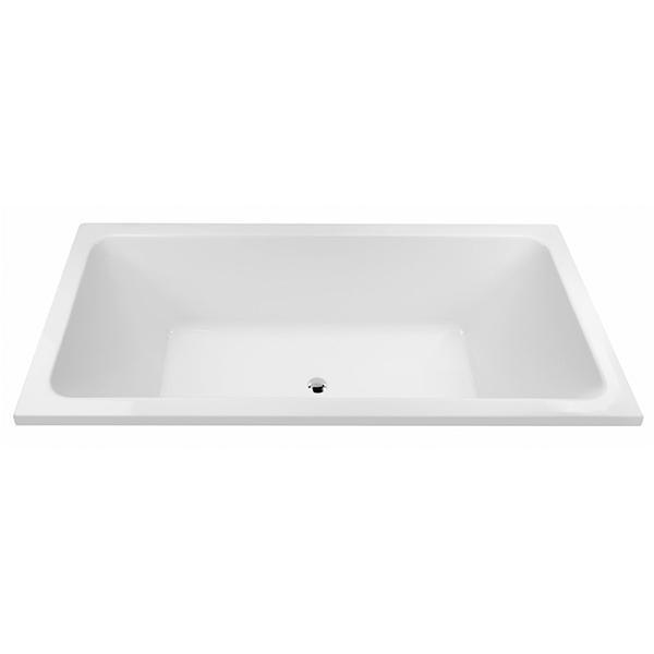 Decina Carina Retangle Bath 1675mm X 760 X 430 White - Burdens Plumbing