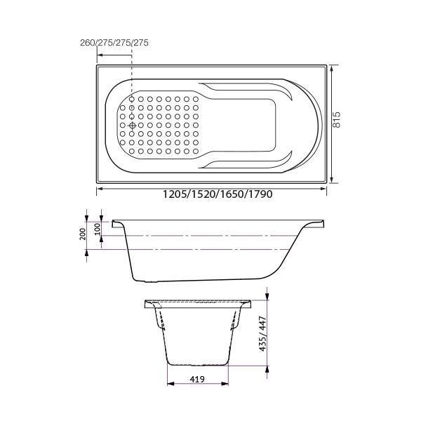 Decina Modena 1650 Spa 10 Jets H/Pump Chr White - Burdens Plumbing