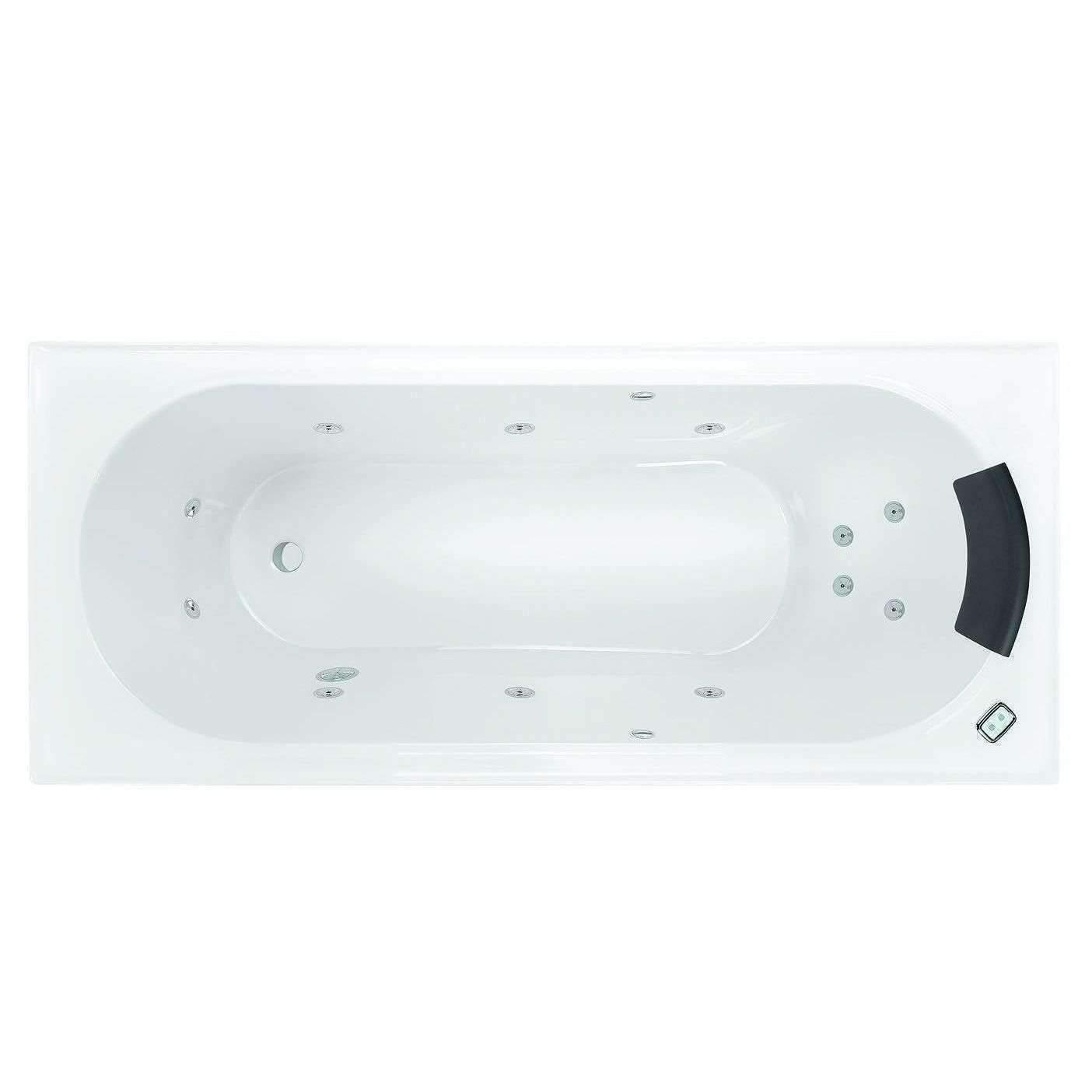 Decina Turin Rect Contour Spa Bath 1790mm 12 Jet W/Cp Hp - Burdens Plumbing