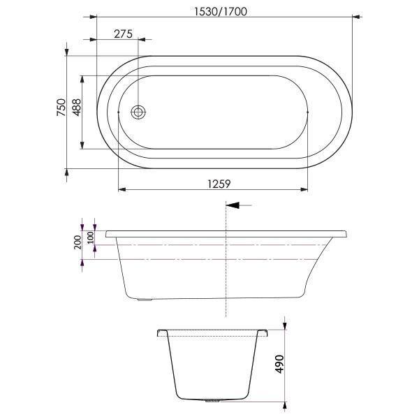 Decina Uno 1700 Spa Bath 10 Santai Jets W/Cp Hp - Burdens Plumbing