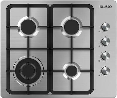 Di Lusso 60Cm Gas 4 Burner Cooktop Inc Wok Burner Stainless Steel - Burdens Plumbing