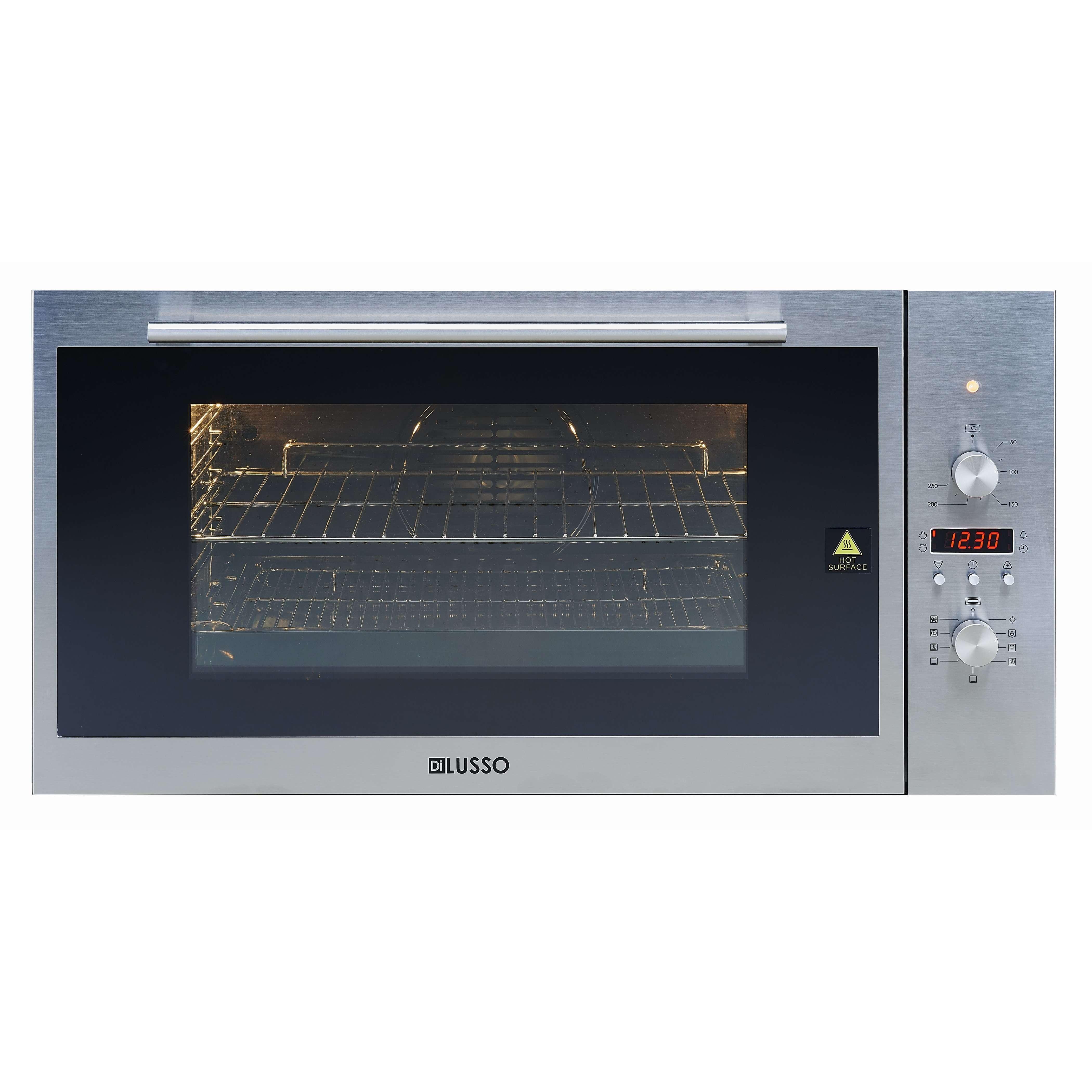 Di Lusso 900mm Stainless Steel & Black 100Lt Oven 8 Functions Ov908Dsl - Burdens Plumbing