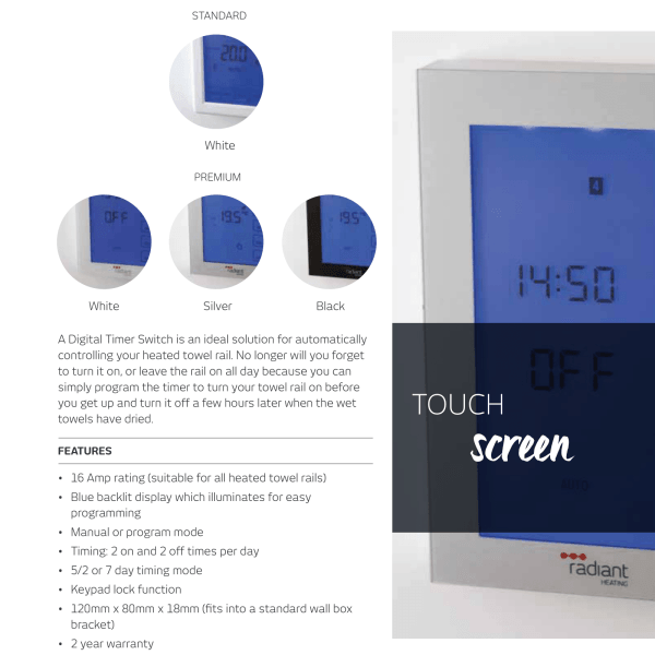 Digital Timer Switch White - Standard - Burdens Plumbing