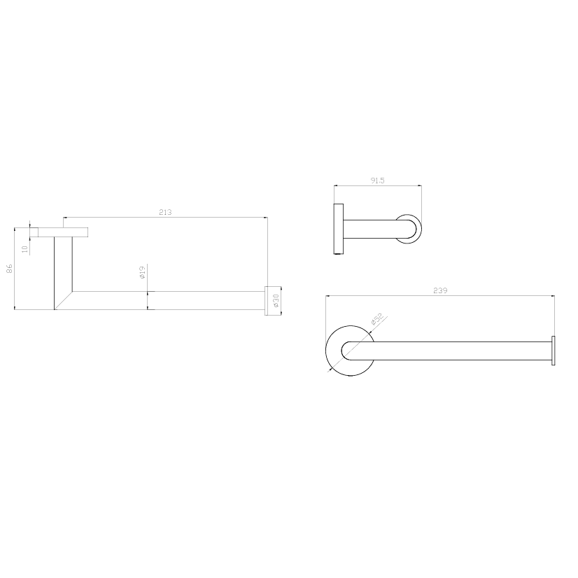 Dolce Hand Towel Rail - Burdens Plumbing