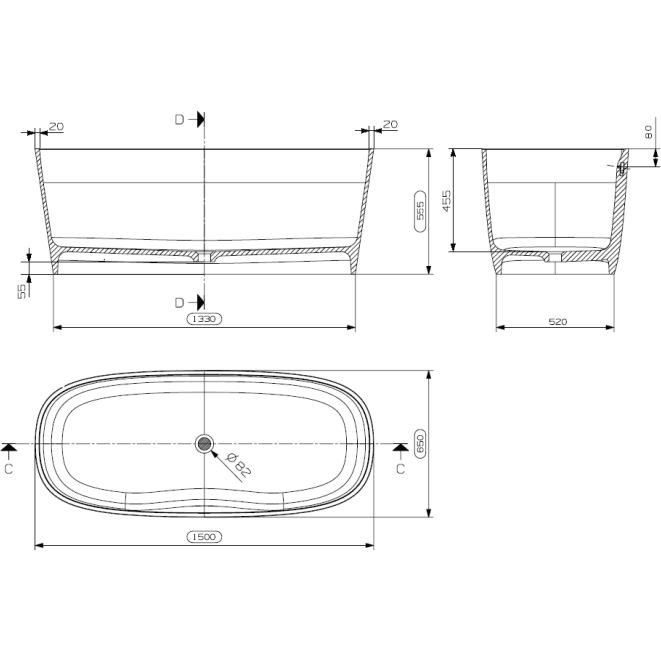 Domus Living Cassia Freestanding Bath - Burdens Plumbing