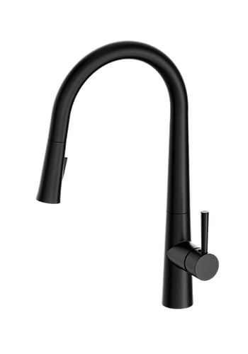 Enhance Nobel Plus Pull Down Sink Mixer Pin Lever Matt Black - Burdens Plumbing