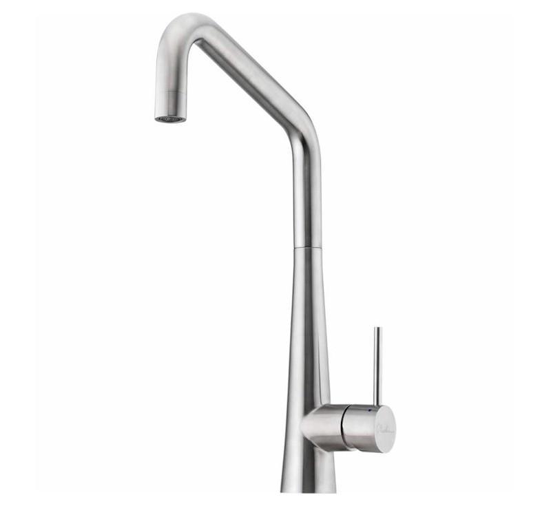 Essente Square Goose Neck Mixer Stainless Steel - Burdens Plumbing