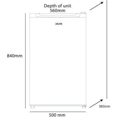 Euro 126 Litre Stainless Steel Bar Fridge - E126Sx - Burdens Plumbing
