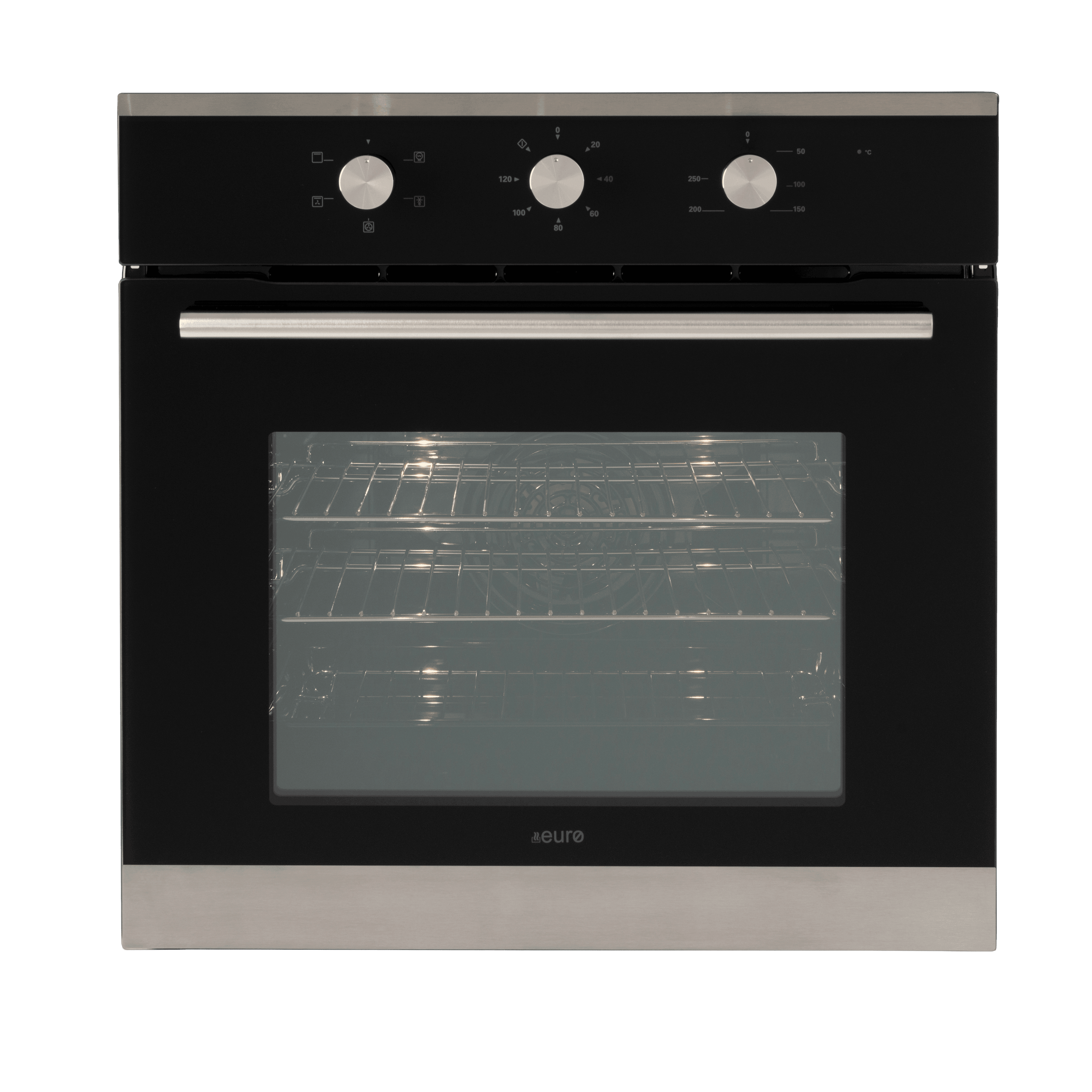 Euro 60Cm Fan Forced 4 Function Oven 120 Minute Timer 10 Amp Plug In - Burdens Plumbing