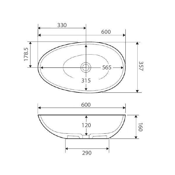Fienza Bahama MkII Solid Surface Basin - Burdens Plumbing