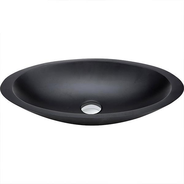 Fienza Bahama Solid Surface Above Counter Basin - Matte Black - Burdens Plumbing