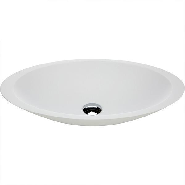 Fienza Bahama Solid Surface Above Counter Basin - Matte White - Burdens Plumbing