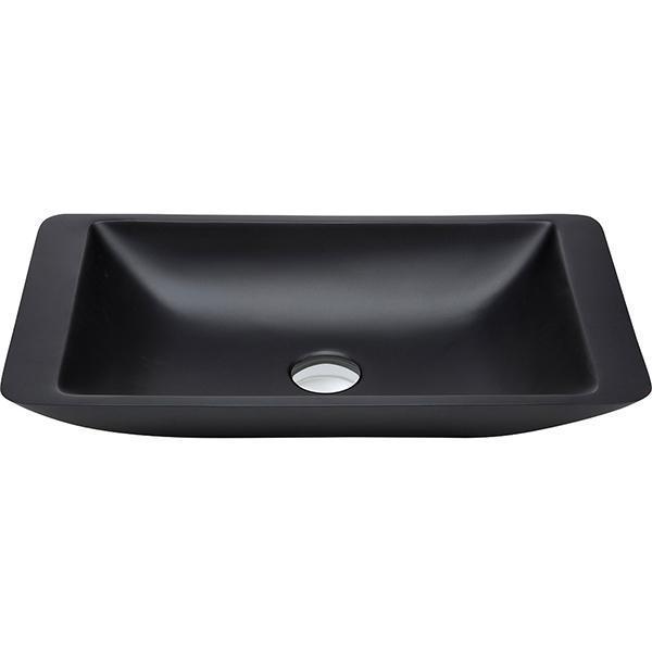 Fienza Classique 600 Above Counter Solid Surface Basin - Matte Black - Burdens Plumbing