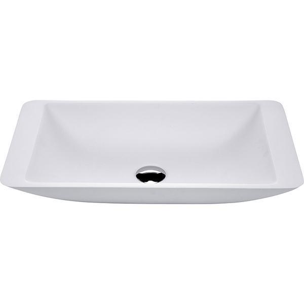 Fienza Classique 600 Above Counter Solid Surface Basin - Matte White - Burdens Plumbing