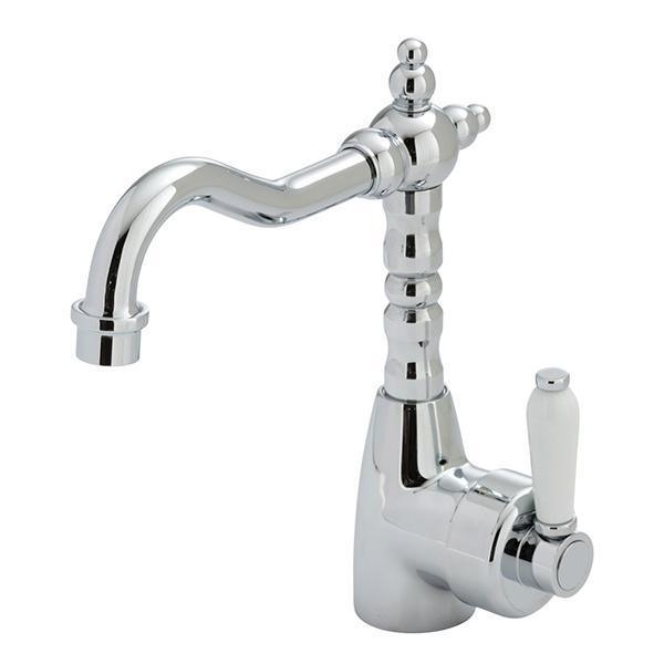 Fienza Eleanor Basin Mixer With Shepherds Crook Chrome 202103 - Burdens Plumbing