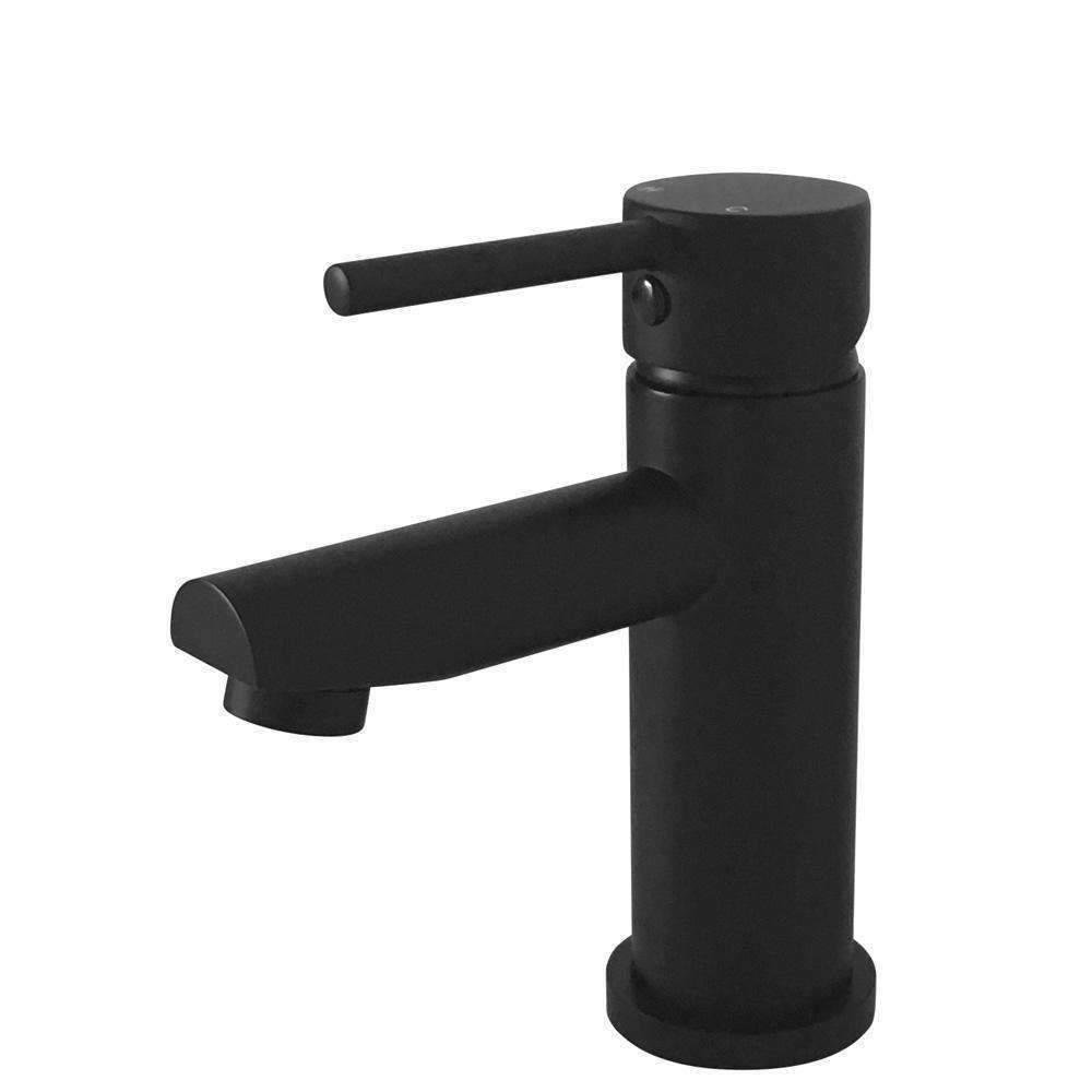 Fienza Hustle Short Basin Mixer 35mm Matte Black 225103B - Burdens Plumbing