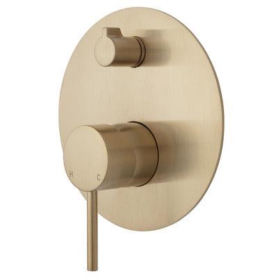 Fienza Kaya Diverter Mixer Urban Brass Large Round Urban Brass Plate - Burdens Plumbing