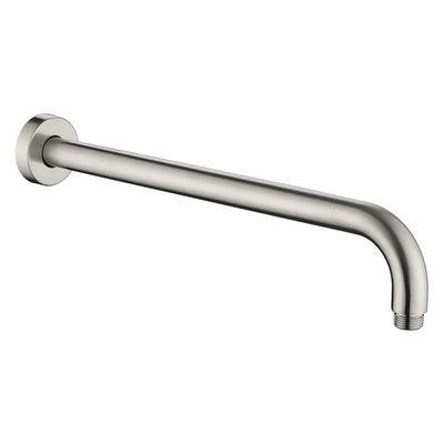 Fienza Kaya Round Wall Shower Arm Female 400mm Brushed Nickel - Burdens Plumbing