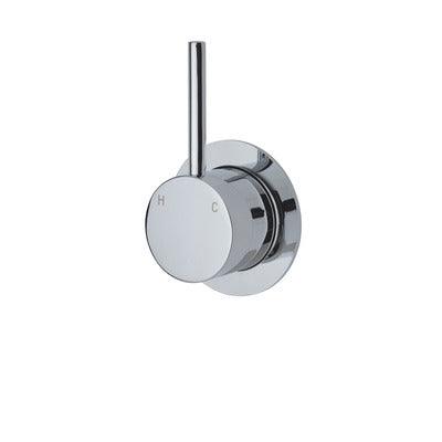 Fienza Kaya Up Wall Mixer With Minimal Round Plate Chrome - Burdens Plumbing