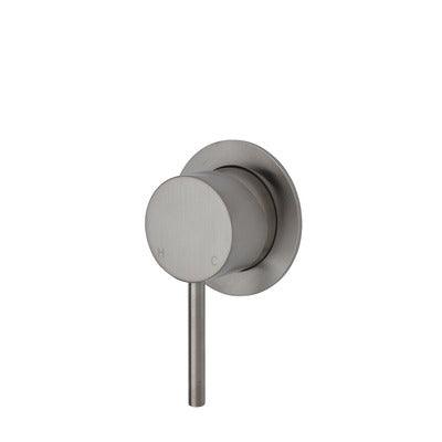 Fienza Kaya Wall Mixer Brushed Nickel Small Round Brushed Nickel Plate - Burdens Plumbing