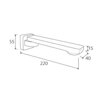 Fienza Koko Swivel Bath Outlet - Matte Black - Burdens Plumbing