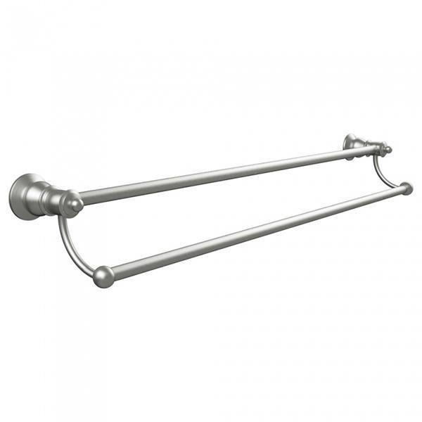 Fienza Lillian Double Towel Rail - Brushed Nickel 800mm - Burdens Plumbing