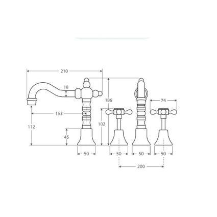 Fienza Lillian Shepherds Crook Basin Set - Matte Black - Burdens Plumbing