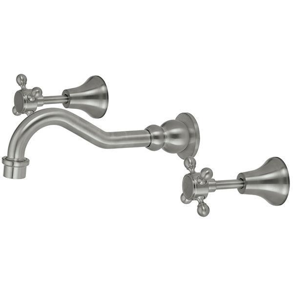 Fienza Lillian Shepherds Crook Bath Set - Brushed Nickel - Burdens Plumbing