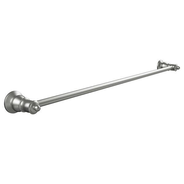 Fienza Lillian Single Towel Rail - Brushed Nickel 800mm - Burdens Plumbing