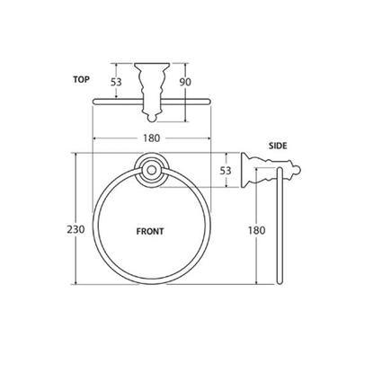 Fienza Lillian Towel Ring - Brushed Nickel - Burdens Plumbing