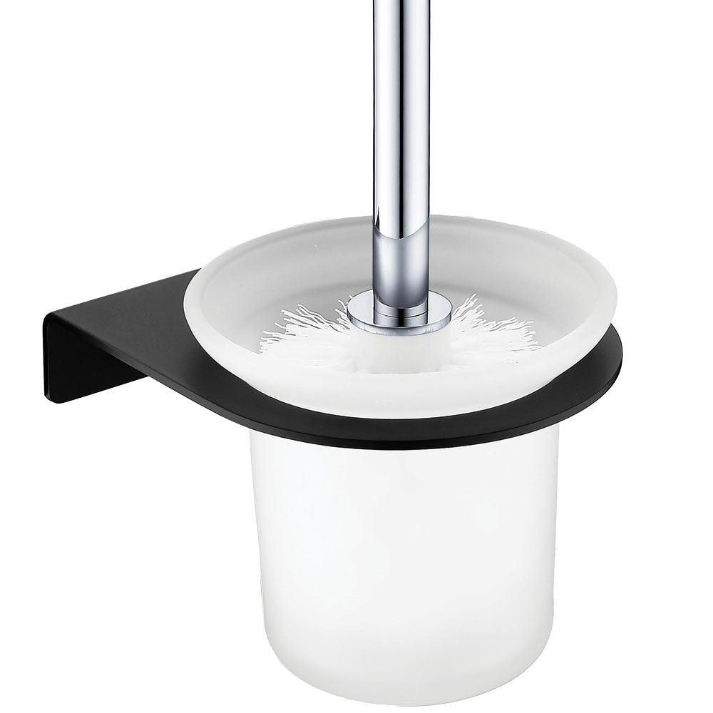 Fienza Lincoln Toilet Brush Black & Chrome 860010 - Burdens Plumbing