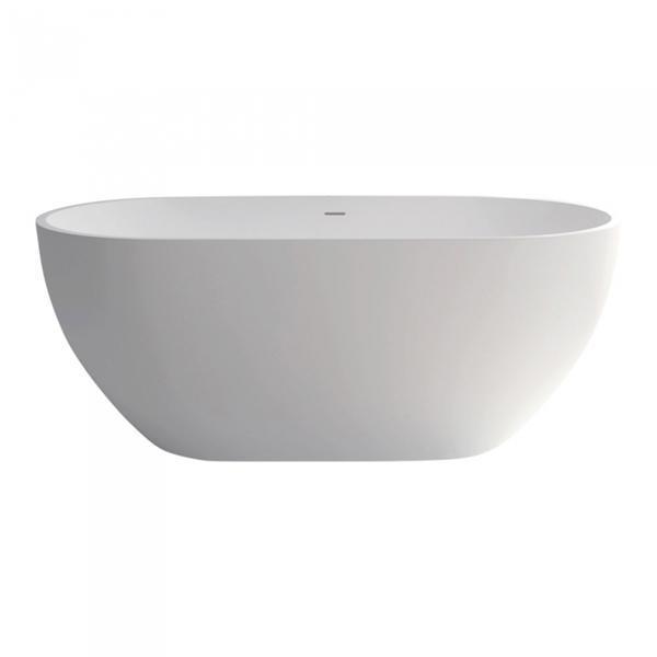 Fienza Nero 1400mm Matte White Stone Bath - Burdens Plumbing