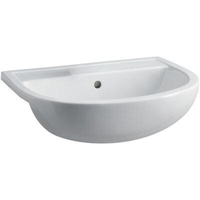 Fienza Rak Compact 550 Semi Recessed Basin 550X415mm 1Th White - Burdens Plumbing