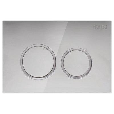 Fienza R&T Chrome Round Button Flush Plate Jb11C - Burdens Plumbing