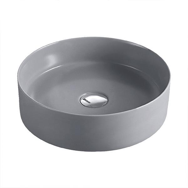Fienza Reba Ceramic Above Counter Basin - Matte Light Grey - Burdens Plumbing