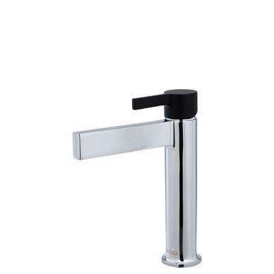 Fienza Sansa Basin Mixer Chrome With Matte Black Handle - Burdens Plumbing