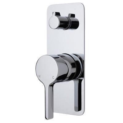 Fienza Sansa Diverter Mixer Chrome Soft Square Chrome Plate - Burdens Plumbing