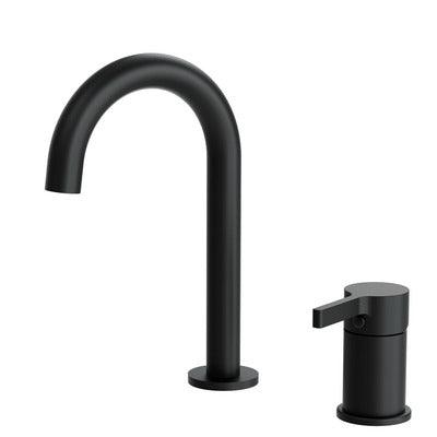 Fienza Sansa Hob Mixer And Basin/Bath Spout Set Matte Black - Burdens Plumbing